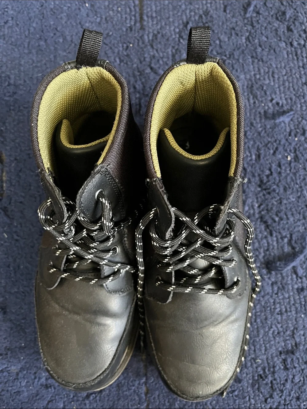 wonder nation Black and Tan Kids Lace-Up Boots